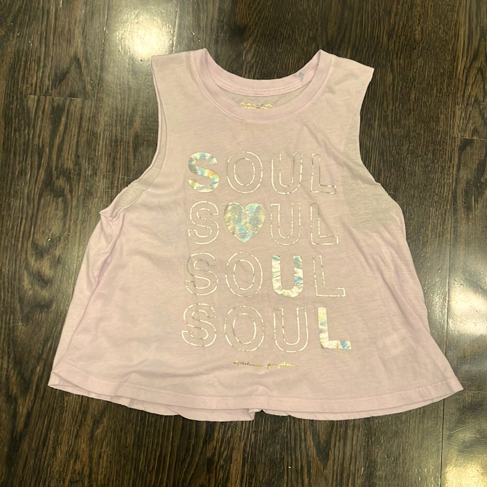 Spiritual Gangster tank SOUL pink with silver graphic